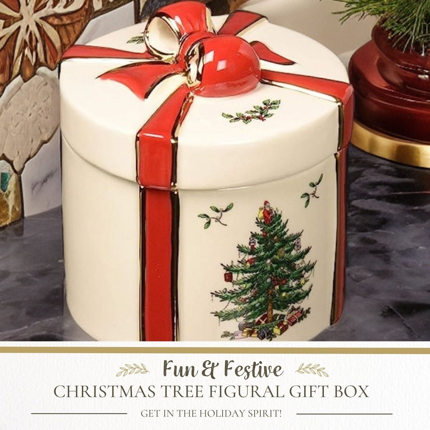 Albero di Natale Spode - Confezione regalo da 2 pezzi - 4