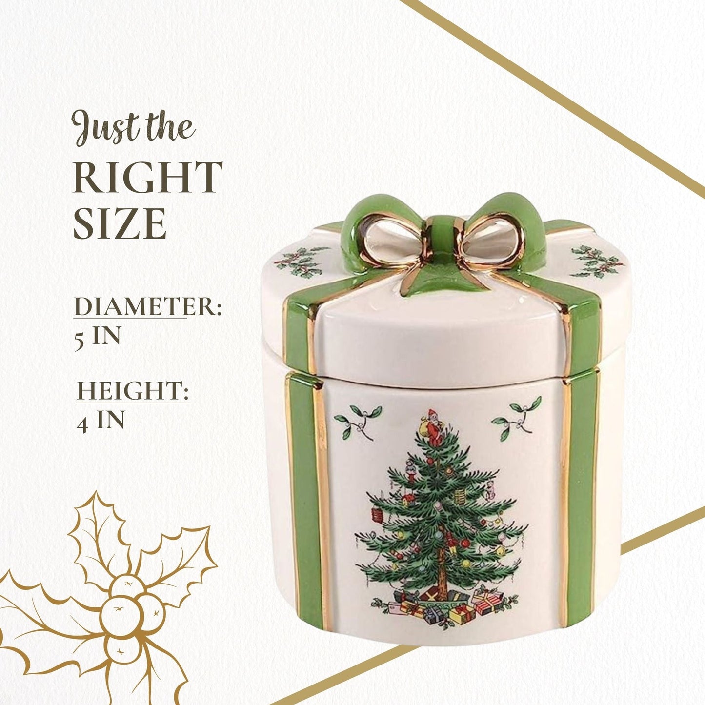 Albero di Natale Spode - Confezione regalo da 2 pezzi - 4
