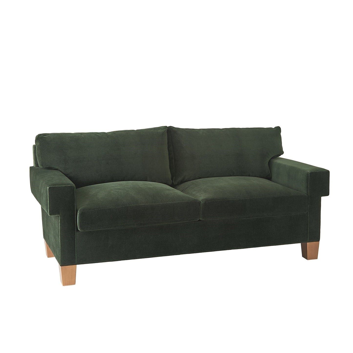 Divano con braccioli quadrati