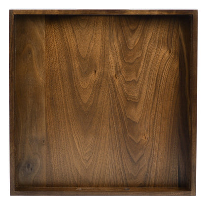 Vassoio da portata quadrato in legno di noce nero KINWELL con manici