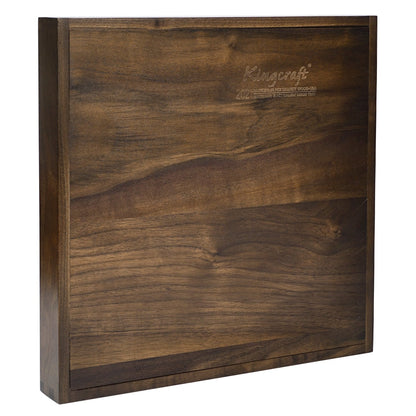 Vassoio da portata quadrato in legno di noce nero KINWELL con manici