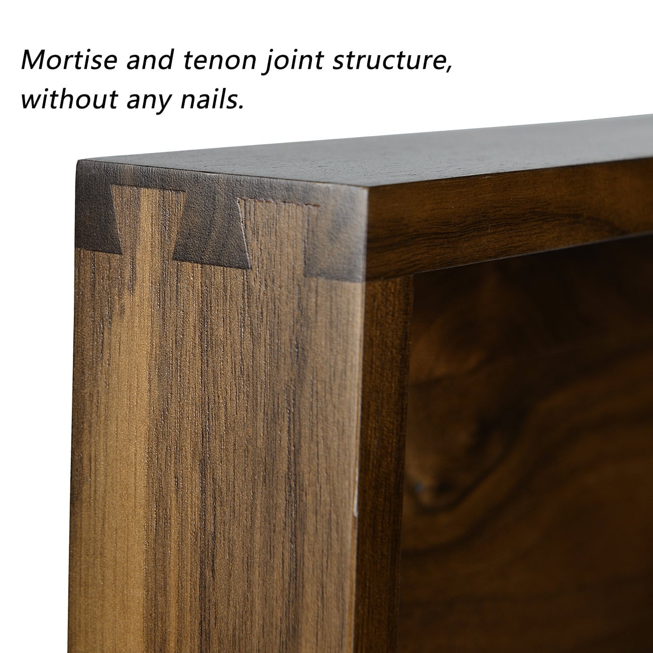 Vassoio da portata quadrato in legno di noce nero KINWELL con manici