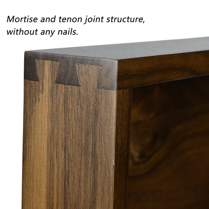 Vassoio da portata quadrato in legno di noce nero KINWELL con manici