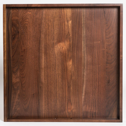 Vassoio da portata quadrato in legno di noce nero KINWELL con manici