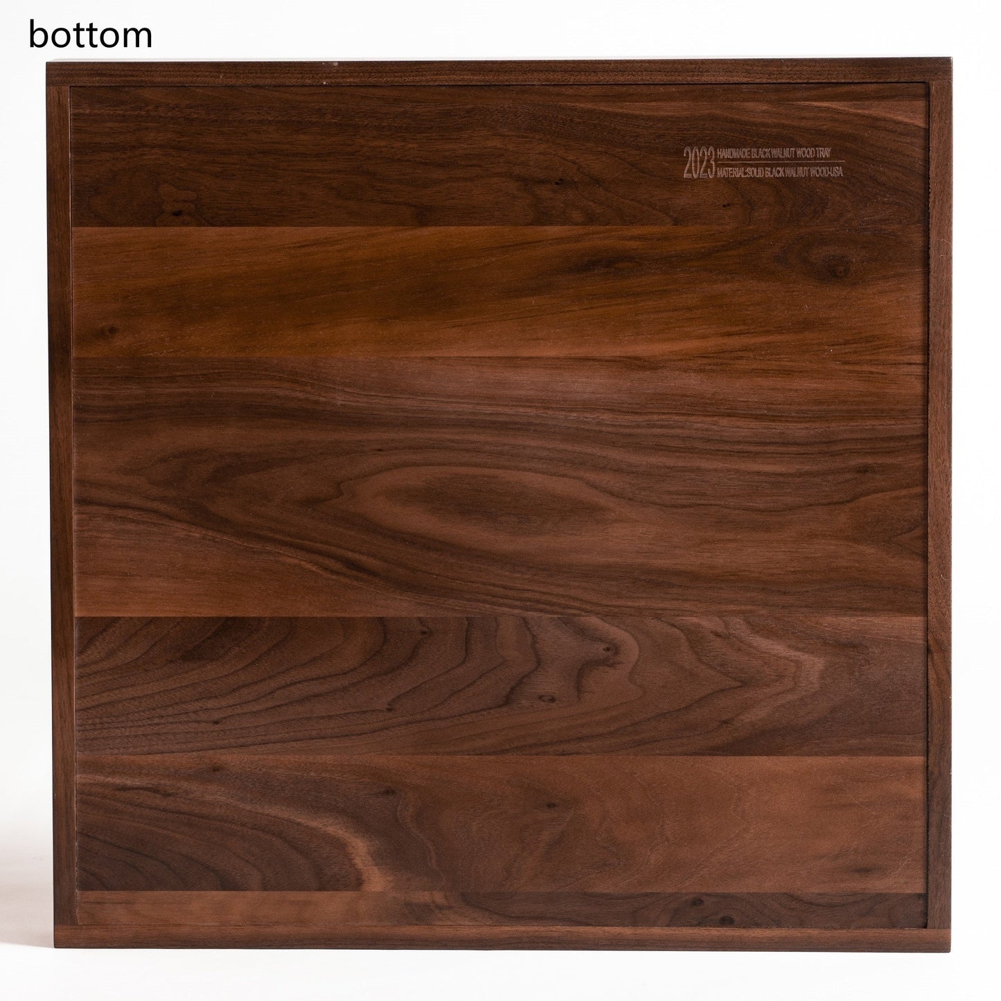 Vassoio da portata quadrato in legno di noce nero KINWELL con manici