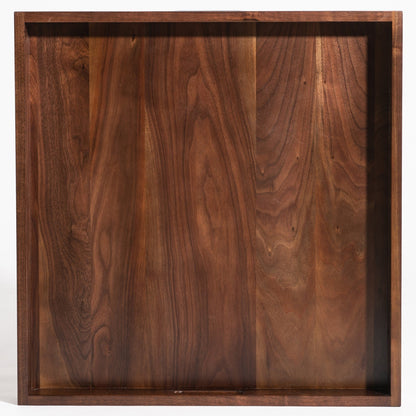 Vassoio da portata quadrato in legno di noce nero KINWELL con manici