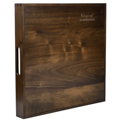 Vassoio da portata quadrato in legno di noce nero KINWELL con manici