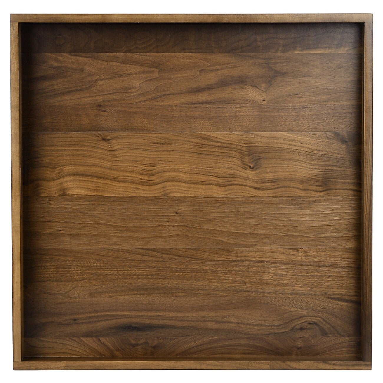 Vassoio da portata quadrato in legno di noce nero KINWELL con manici