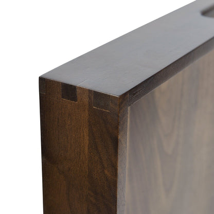 Vassoio da portata quadrato in legno di noce nero KINWELL con manici