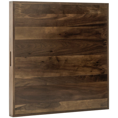 Vassoio da portata quadrato in legno di noce nero KINWELL con manici