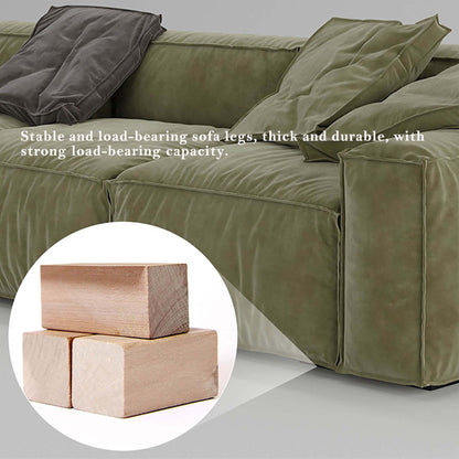 Divano quadrato 110'' Masha Velvet a quattro posti per soggiorno Divano-letto