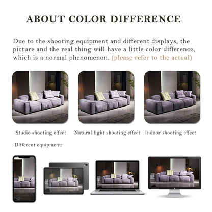 Divano quadrato 110'' Masha Velvet a quattro posti per soggiorno Divano-letto