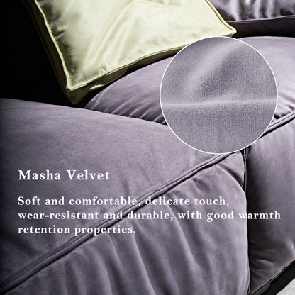 Divano quadrato 110'' Masha Velvet a quattro posti per soggiorno Divano-letto