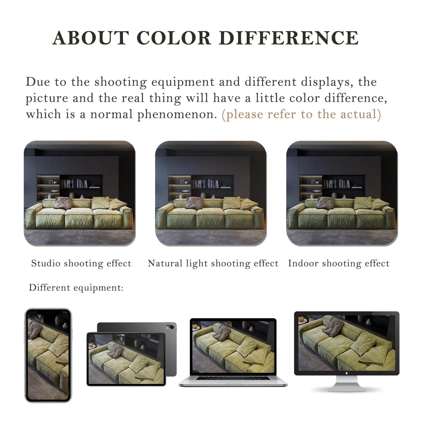 Divano quadrato 110'' Masha Velvet a quattro posti per soggiorno Divano-letto