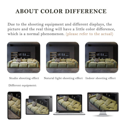 Divano quadrato 110'' Masha Velvet a quattro posti per soggiorno Divano-letto