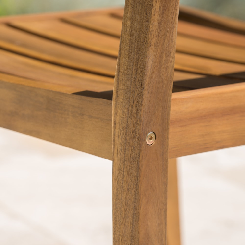 Set da pranzo rettangolare da 7 pezzi in legno di acacia Stamford Outdoor di Christopher Knight Home