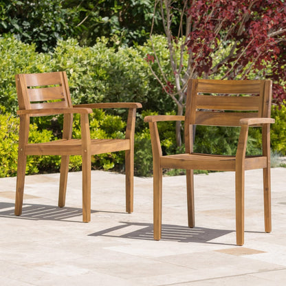 Set da pranzo rettangolare da 7 pezzi in legno di acacia Stamford Outdoor di Christopher Knight Home