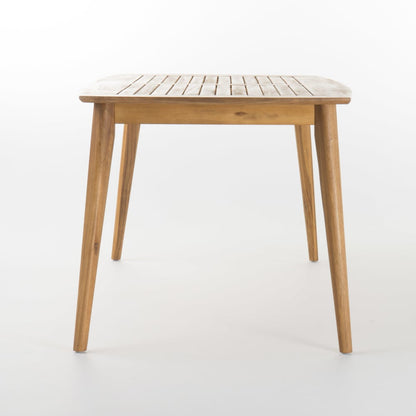 Set da pranzo rettangolare da 7 pezzi in legno di acacia Stamford Outdoor di Christopher Knight Home