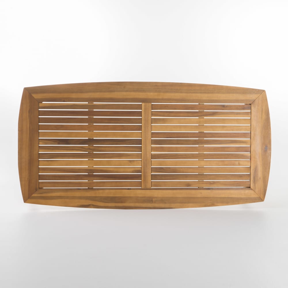 Set da pranzo rettangolare da 7 pezzi in legno di acacia Stamford Outdoor di Christopher Knight Home