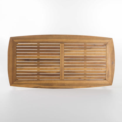 Set da pranzo rettangolare da 7 pezzi in legno di acacia Stamford Outdoor di Christopher Knight Home