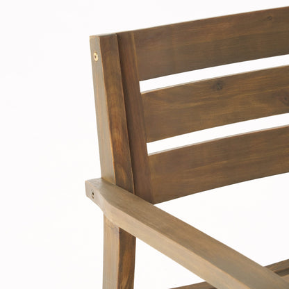 Set da pranzo rettangolare da 7 pezzi in legno di acacia Stamford Outdoor di Christopher Knight Home