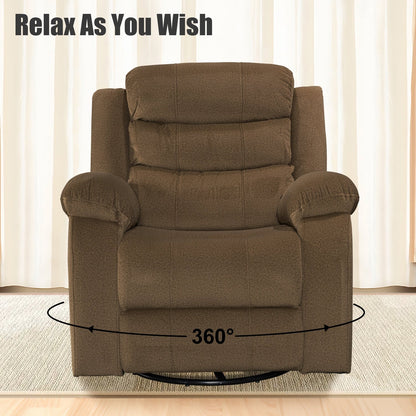 Poltrona reclinabile standard con funzione di oscillazione e rotazione per il soggiorno