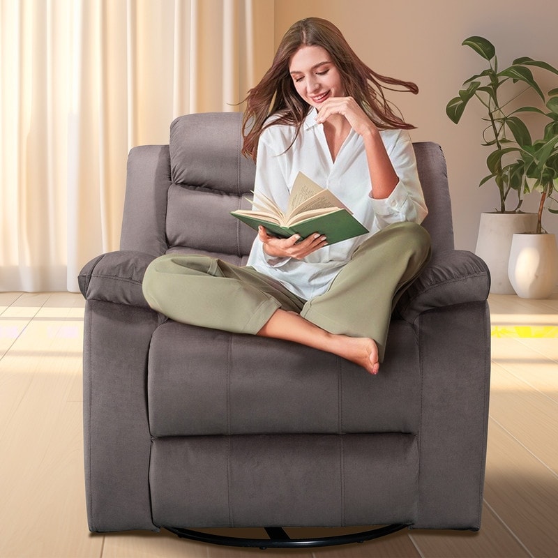 Poltrona reclinabile standard con funzione di oscillazione e rotazione per il soggiorno