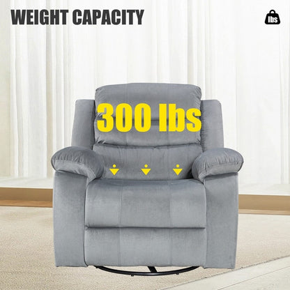 Poltrona reclinabile standard con funzione di oscillazione e rotazione per il soggiorno