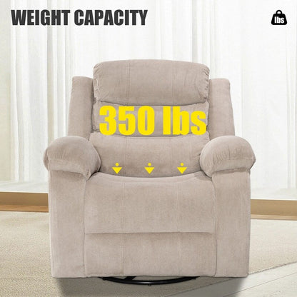 Poltrona reclinabile standard con funzione di oscillazione e rotazione per il soggiorno