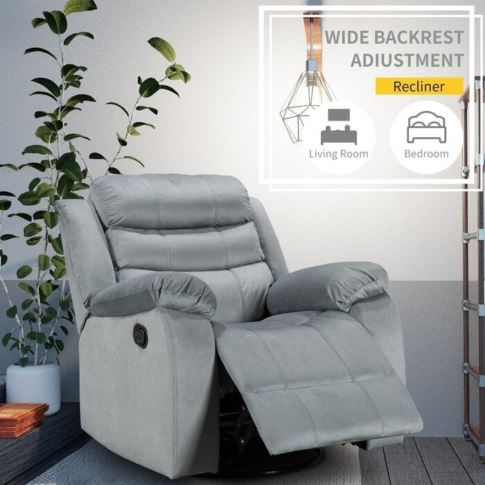 Poltrona reclinabile standard con funzione di oscillazione e rotazione per il soggiorno