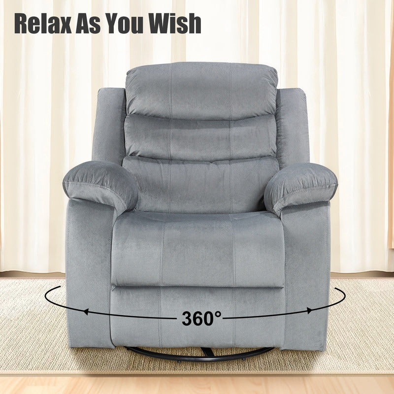 Poltrona reclinabile standard con funzione di oscillazione e rotazione per il soggiorno