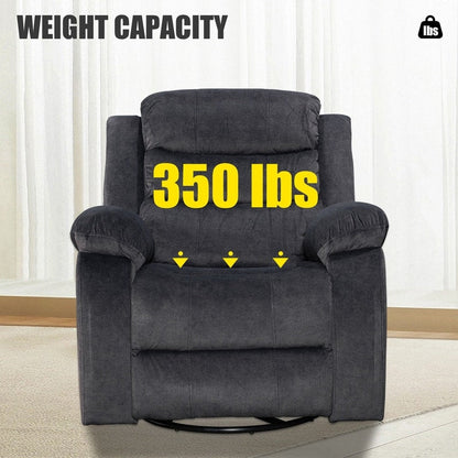 Poltrona reclinabile standard con funzione di oscillazione e rotazione per il soggiorno