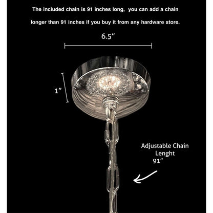 Lampadario Starburst da 47 pollici di larghezza, lampadario in cristallo