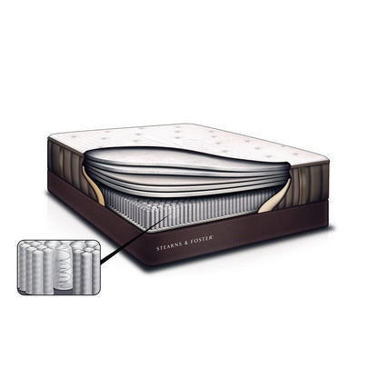 Set di materassi California King-size Stearns &amp; Foster Scarborough da 14 pollici, rigido e diviso