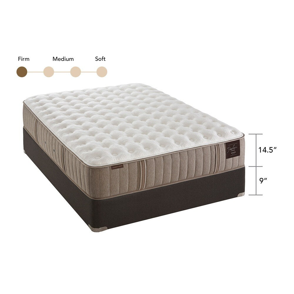 Set di materassi California King-size Stearns &amp; Foster Scarborough da 14 pollici, rigido e diviso