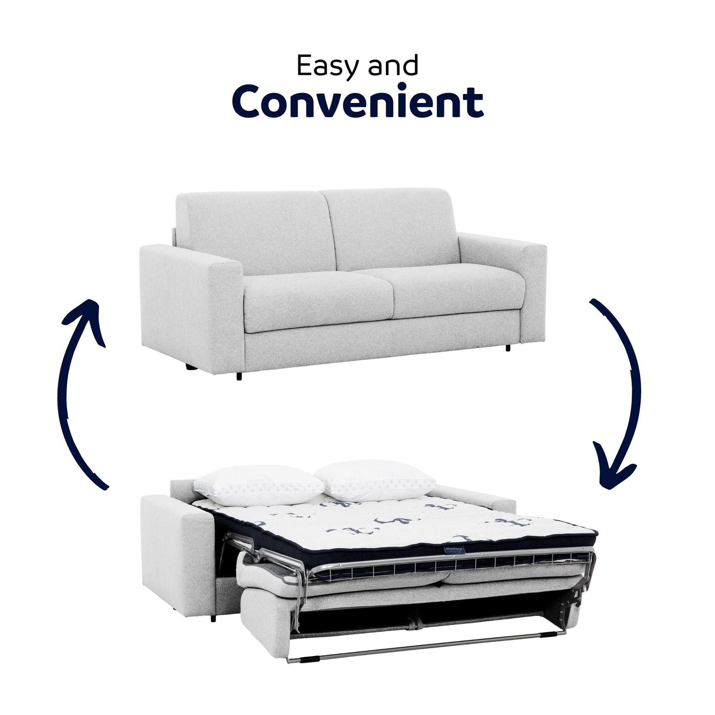 Divano letto matrimoniale Giotto Stearns &amp; Foster® da 78 pollici con materasso in memory foam