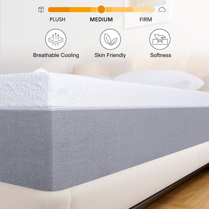 Materasso in memory foam rinfrescante Stiku da 12 pollici per un buon sonno, materasso in una scatola