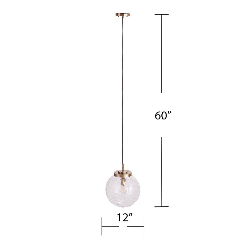 Lampada a sospensione in ottone e vetro Padgett di SEI Furniture