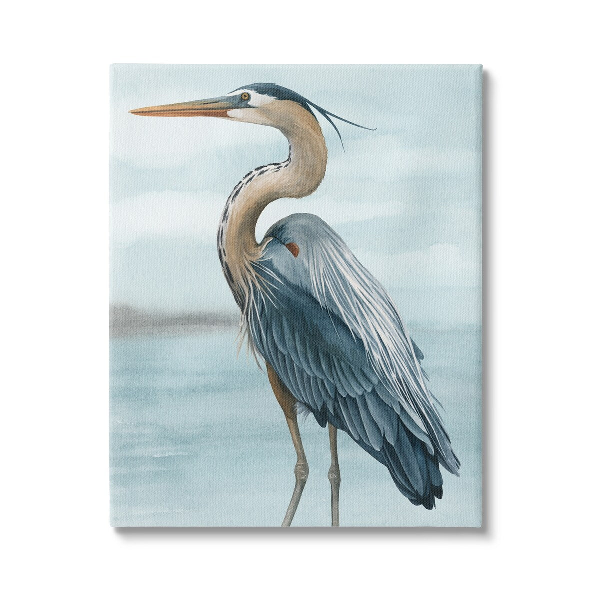 Stupell Heron Bird on Beach Canvas Wall Art Design di Grace Popp