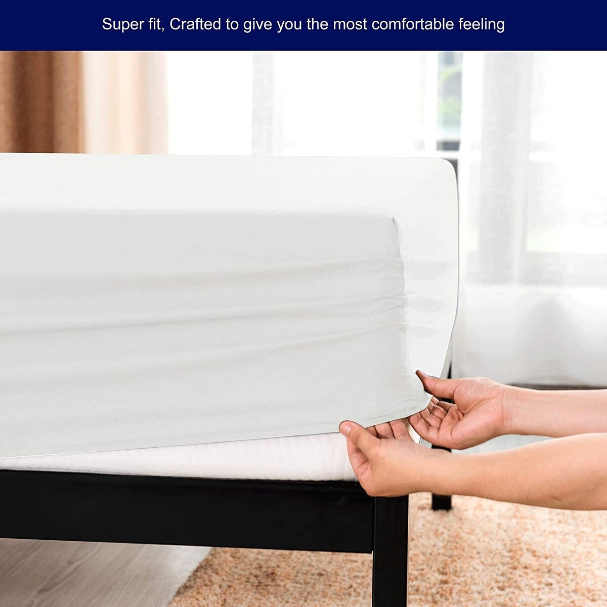 Lenzuolo con angoli con tasca profonda Subrtex Premium Microfibra da 15 pollici