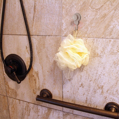 Ganci a ventosa per doccia e cucina, organizer per pareti in luffa, set da 2