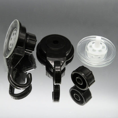 Ganci a ventosa per doccia e cucina, organizer per pareti in luffa, set da 2