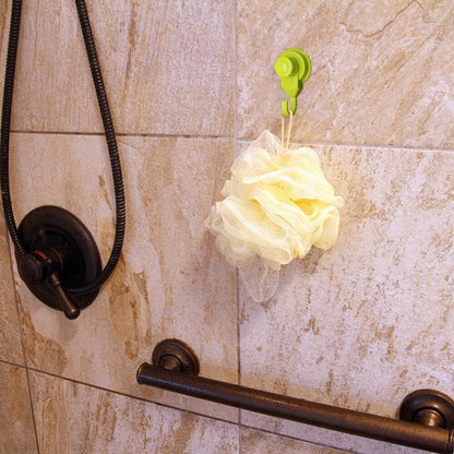 Ganci a ventosa per doccia e cucina, organizer per pareti in luffa, set da 2