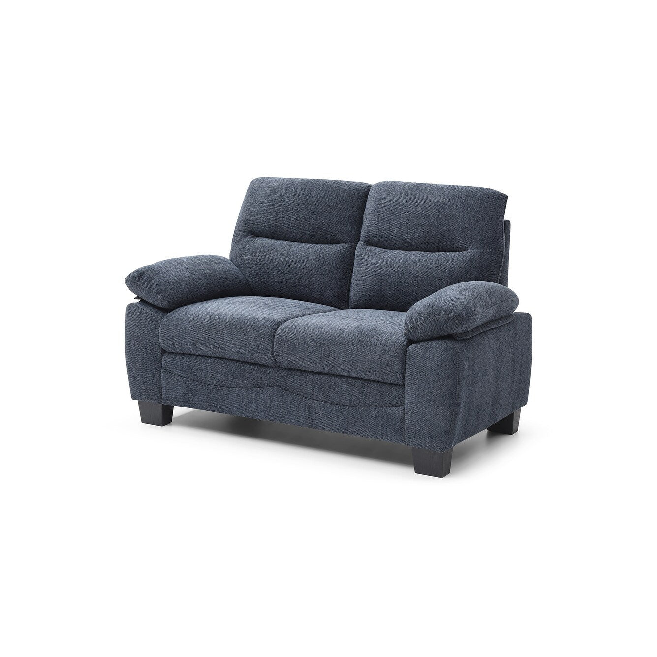 Divano dritto in poliestere con braccioli e cuscino Summerton da 59 pollici