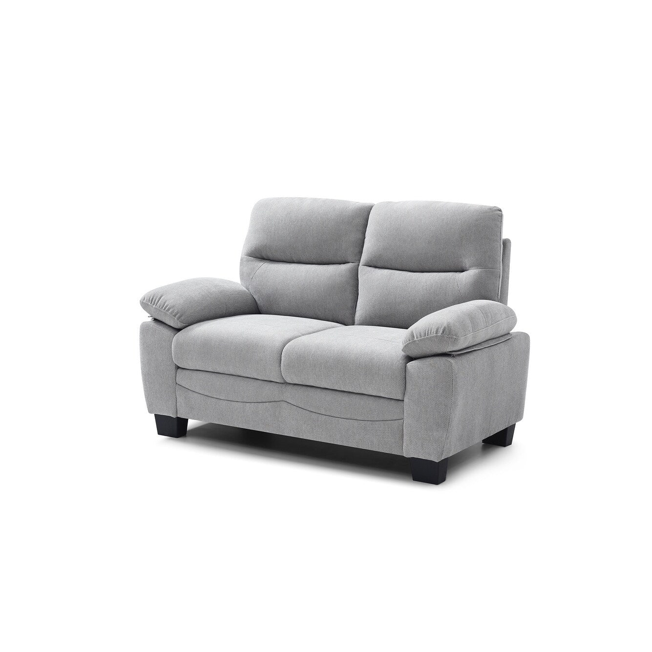 Divano dritto in poliestere con braccioli e cuscino Summerton da 59 pollici