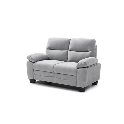 Divano dritto in poliestere con braccioli e cuscino Summerton da 59 pollici