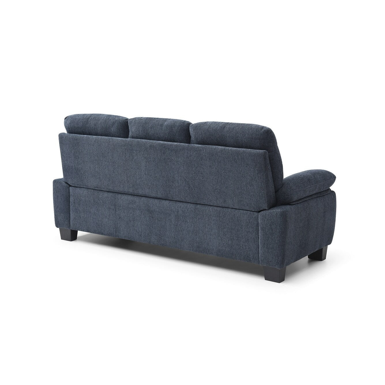 Divano dritto in poliestere con braccioli e cuscino Summerton da 78 pollici