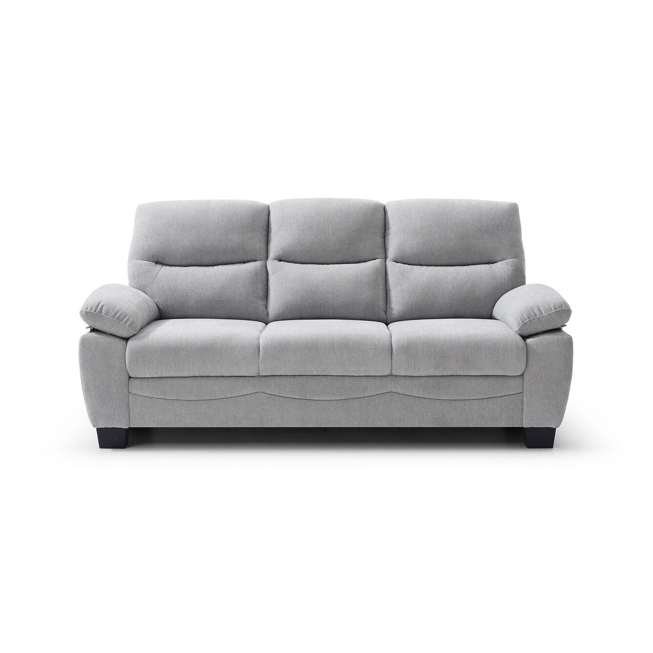 Divano dritto in poliestere con braccioli e cuscino Summerton da 78 pollici