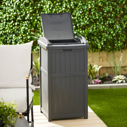 Suncast 30 Gallon Hideaway Trash, bidoni per rifiuti per esterni e cyberspazio