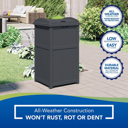 Suncast 30 Gallon Hideaway Trash, bidoni per rifiuti per esterni e cyberspazio
